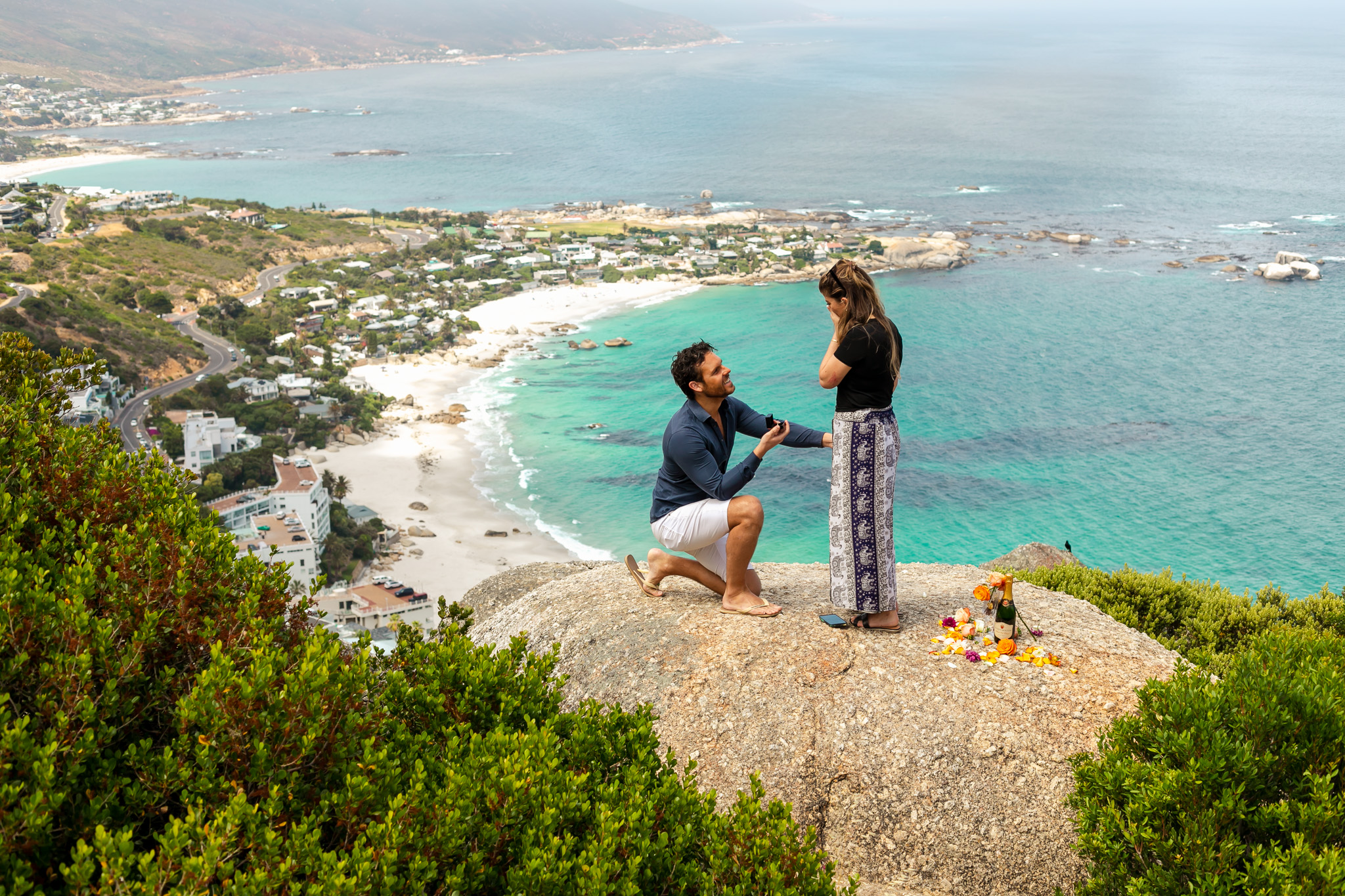 Camps Bay engagement proposal photographer